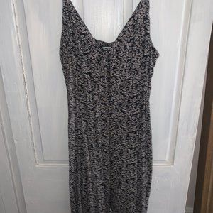 Floral Black tie-up Dress